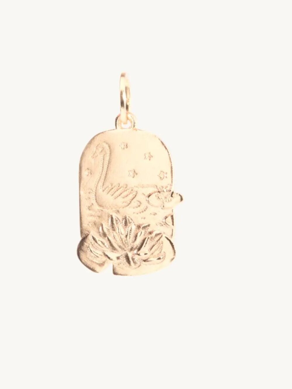 Catbird Water Lily Poem Charm, July